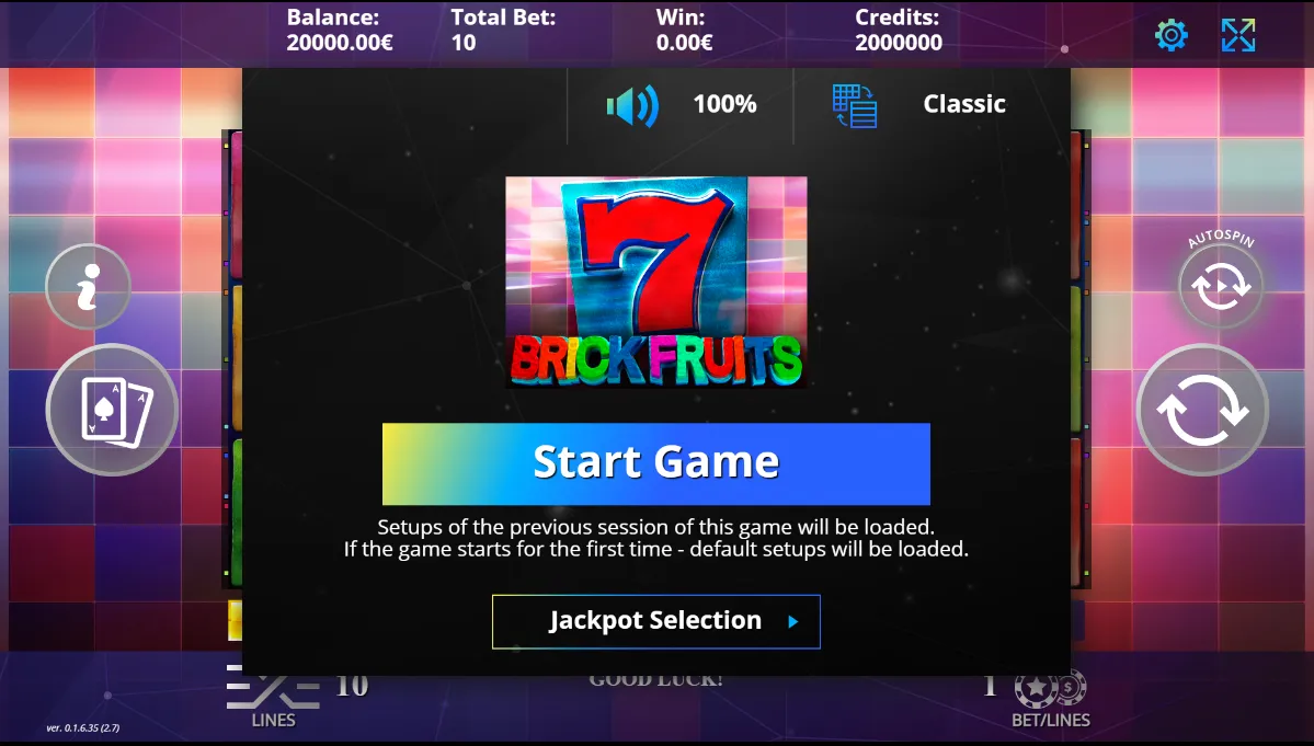 iGaming demo paytable and virtual stake reading